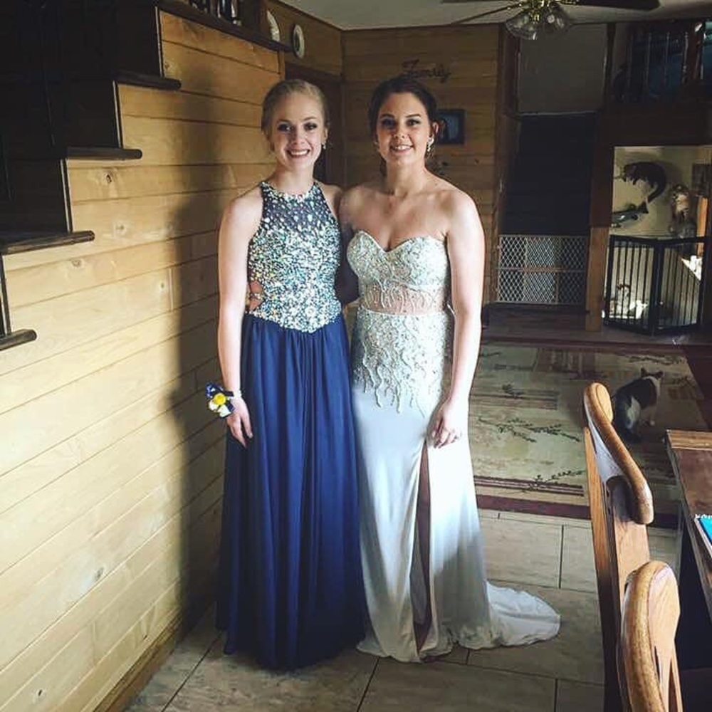 White terani couture prom dress